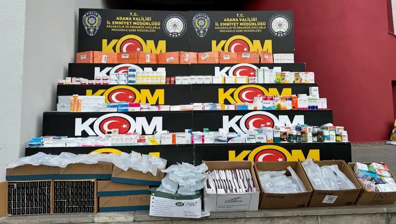 Adana’da Yasa Dışı İlaç Operasyonu: 1 Milyon Dolar Değerinde Ürün Ele Geçirildi