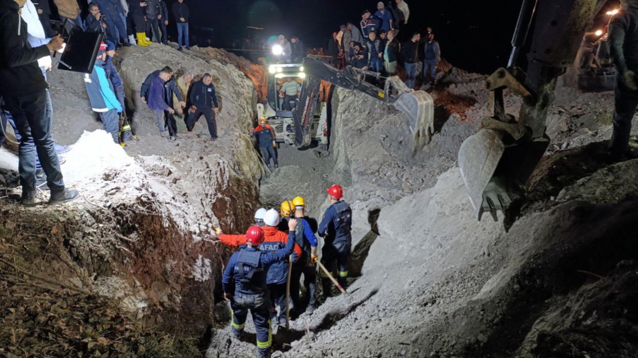 Amasya'da meydana gelen göçük faciasında 2 işçi hayatını kaybetti